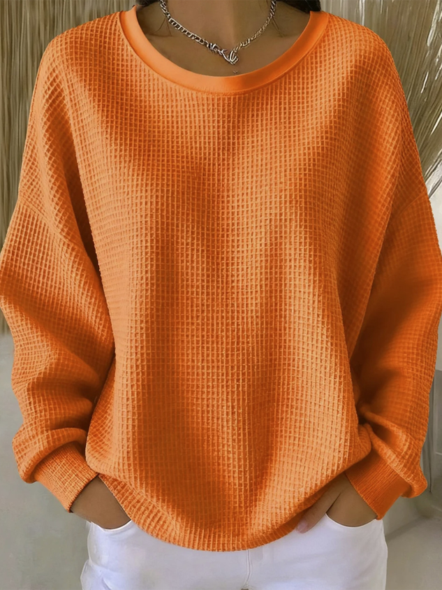 Plain Loose Casual Crew Neck T-Shirt