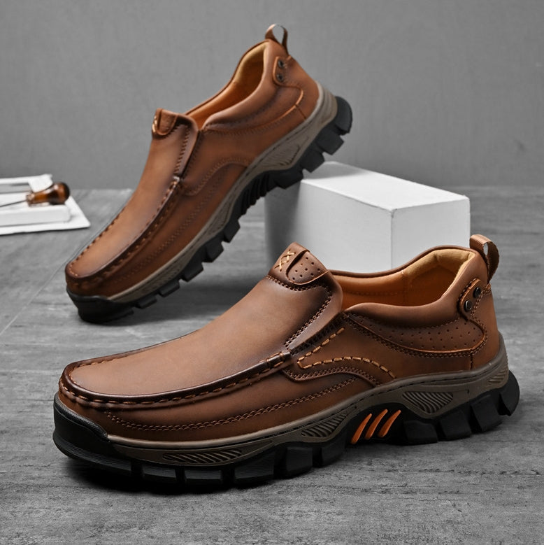 Men's Comfortable Casual Genuine Leather Slip On Loafers