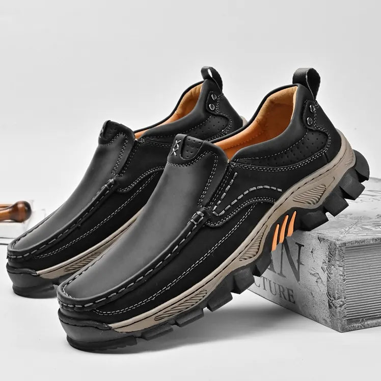 Men's Comfortable Casual Genuine Leather Slip On Loafers