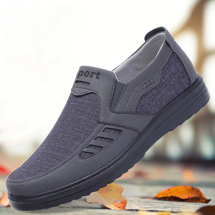 MEN'S EXTENDED WIDTH FOOT AND HEEL COMFORTABLE INSOLE NON-SLIP CASUAL SHOES