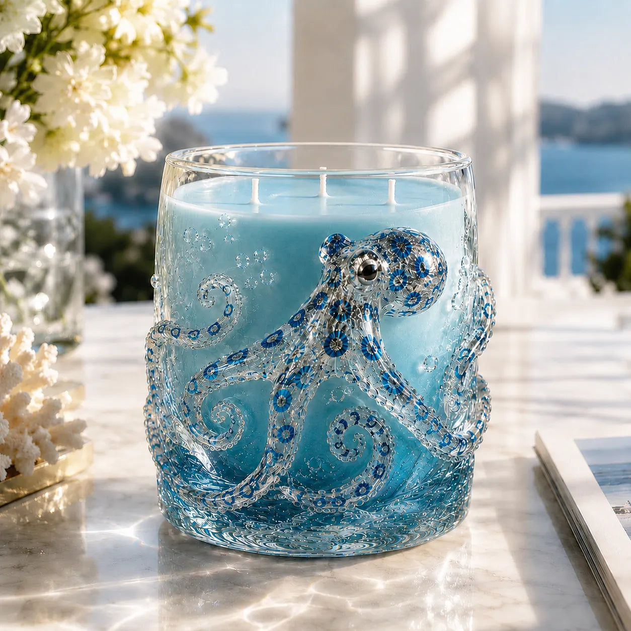 Ocean-inspired scented candles—crafted for moments of serenity