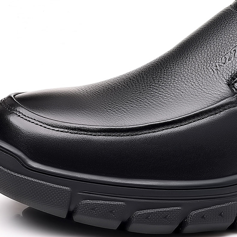 Men's Genuine Leather Comfy Casual Arch Support Slip-On Loafers