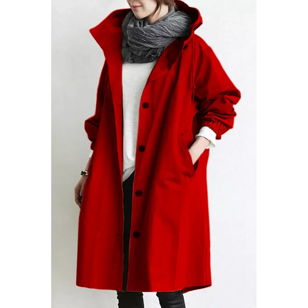 Women's Loose Fit Waterproof Trench Jacket