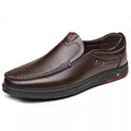 Men's Genuine Leather Soft Insole Casual Business Slip On Loafers