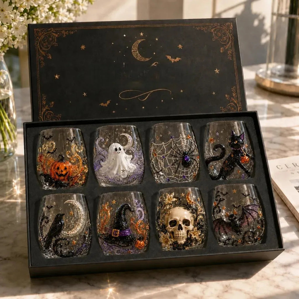 🔥 LAST DAY 40% OFF - 🎃 3D Halloween Glass Cups | Perfect for Parties & Cozy Fall Home Bars