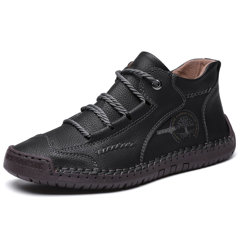 Genuine leather non-slip and wear-resistant hand-sewn high-top men's boots