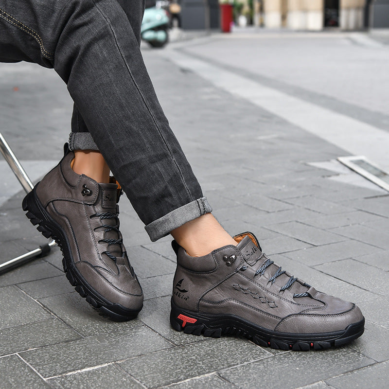 Men's Comfortable Wear-resistant Orthopedic Hand-sewn Leather Shoes