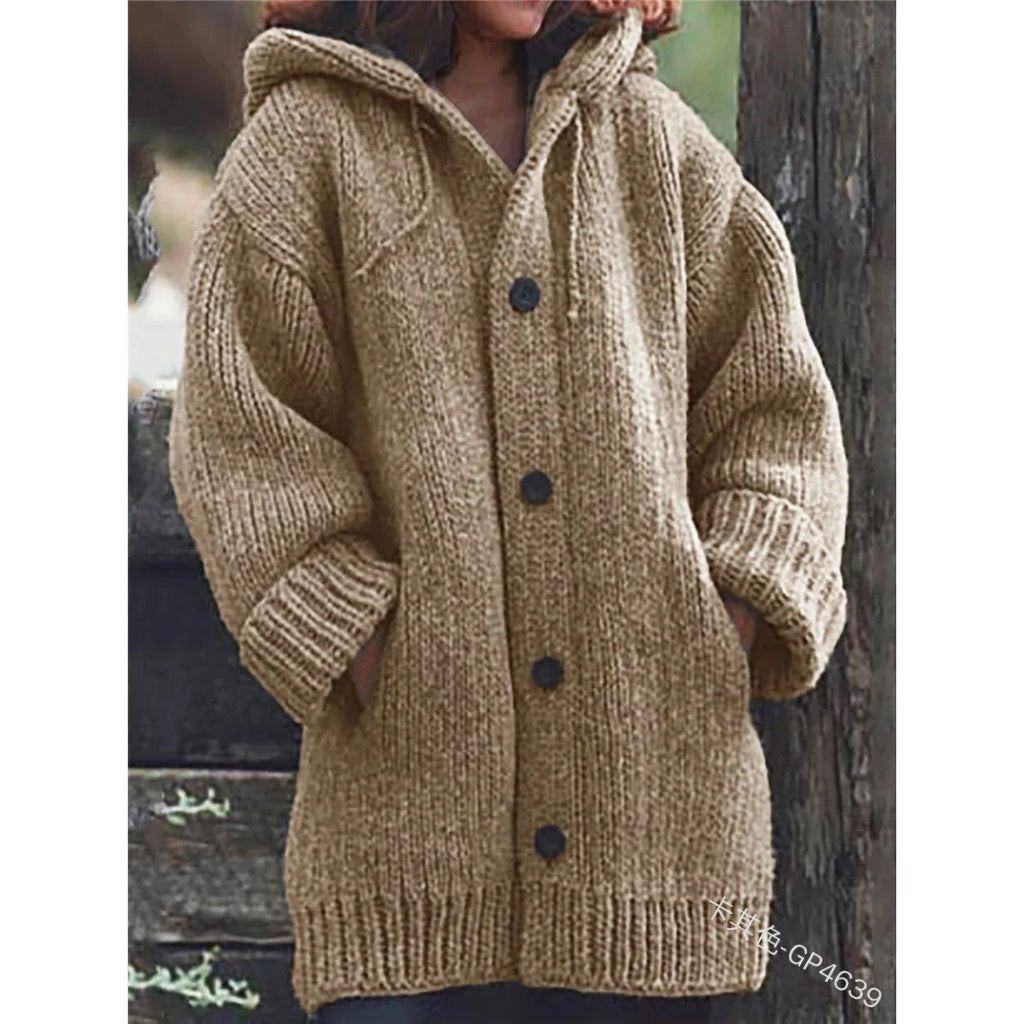 plain color casual casual sweater cardigan