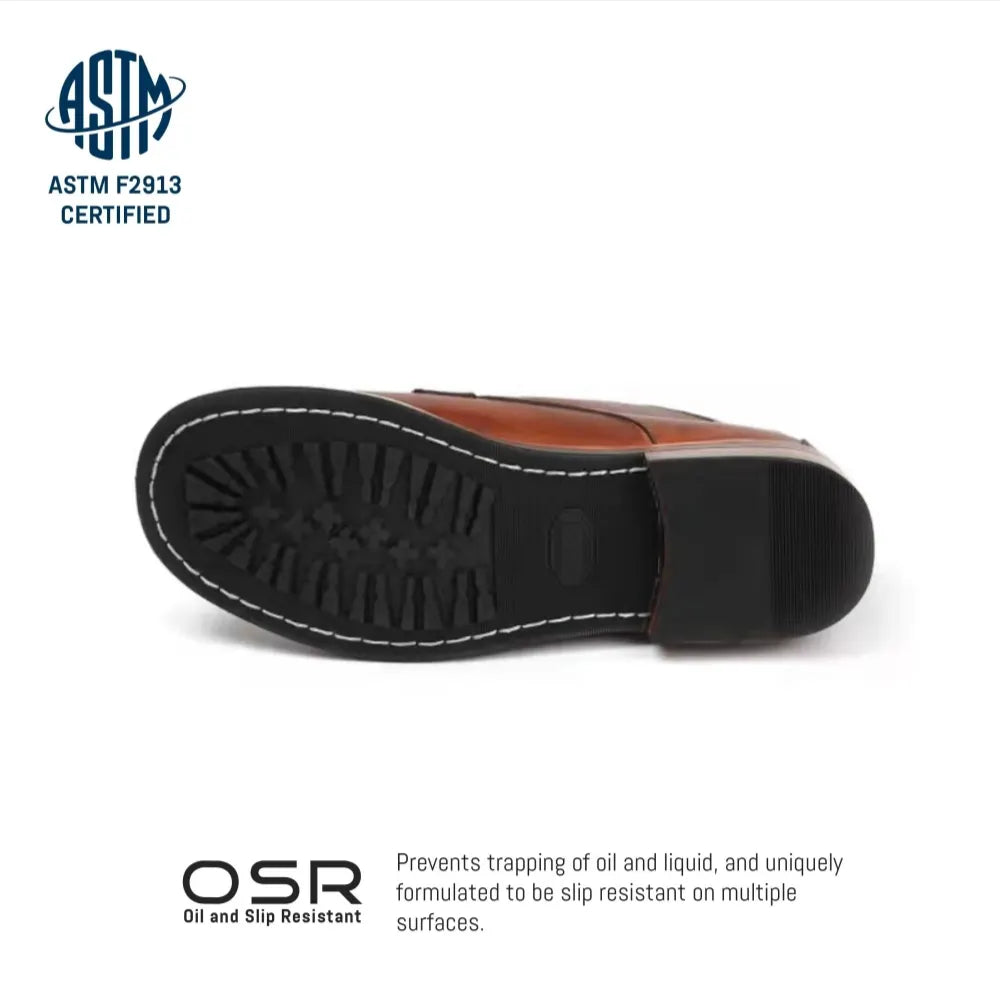 Men‘s Genuine Leather Waterproof Non-slip Arch Support Casual Work Boots