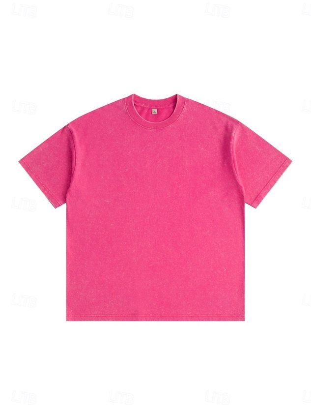 Women's 100% Cotton T Shirt Shirt Vintage Washed Tops Tee Top