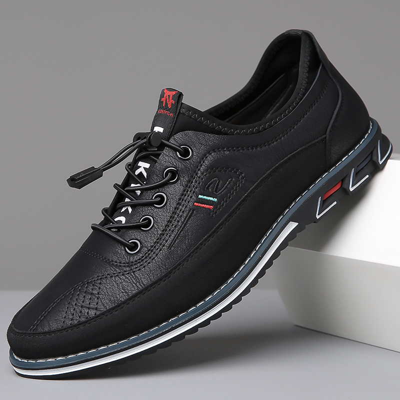 Genuine leather tendon sole non-slip wear-resistant fashionable men's shoes