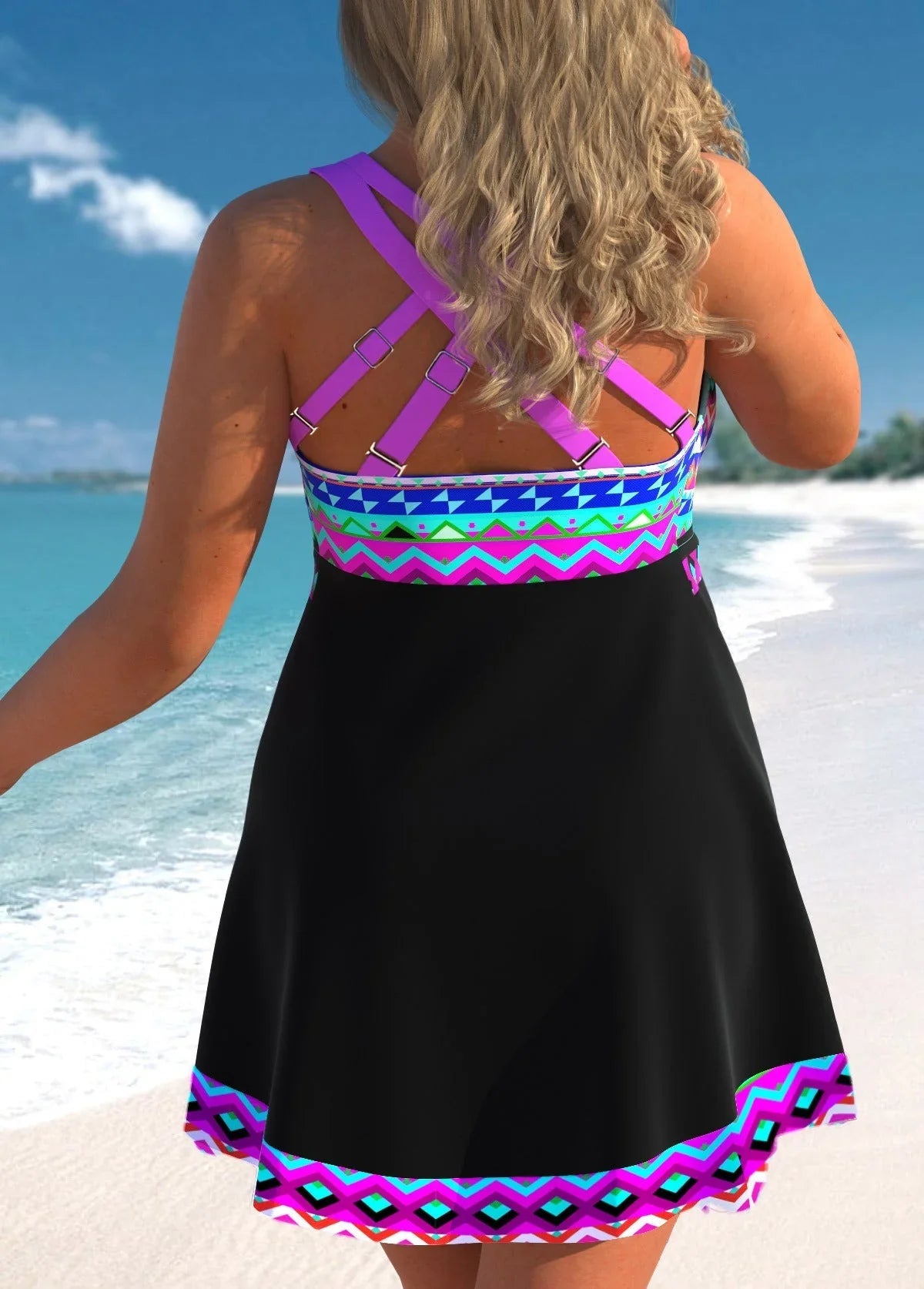 Plus Size Flyaway Swim Dress