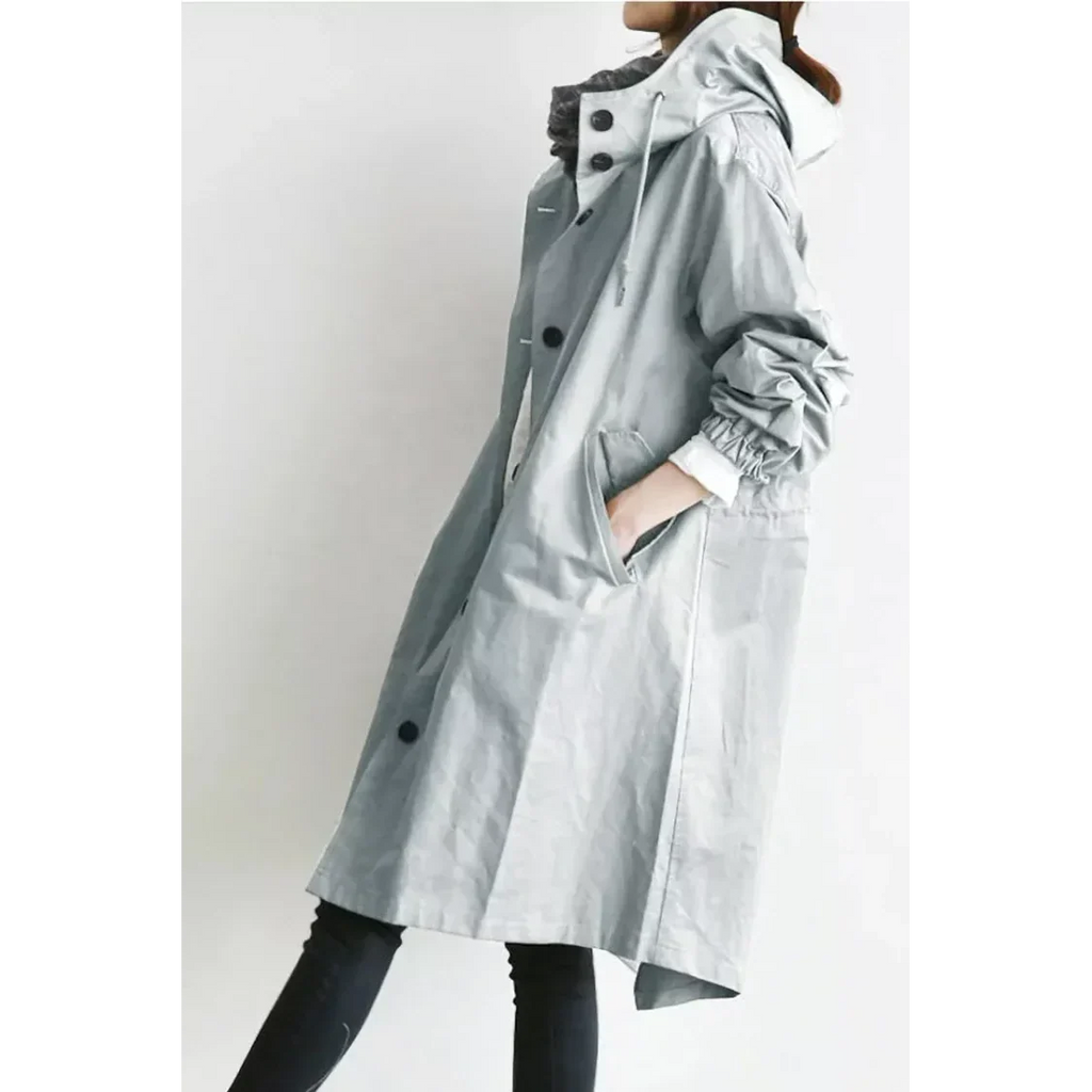 Women's Loose Fit Waterproof Trench Jacket