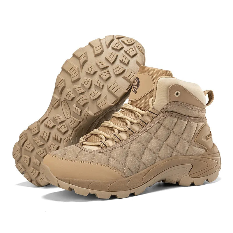 MEN'S HIGH TOP MILITARY BOOTS COMFORTABLE OUTDOOR HIKING SHOES