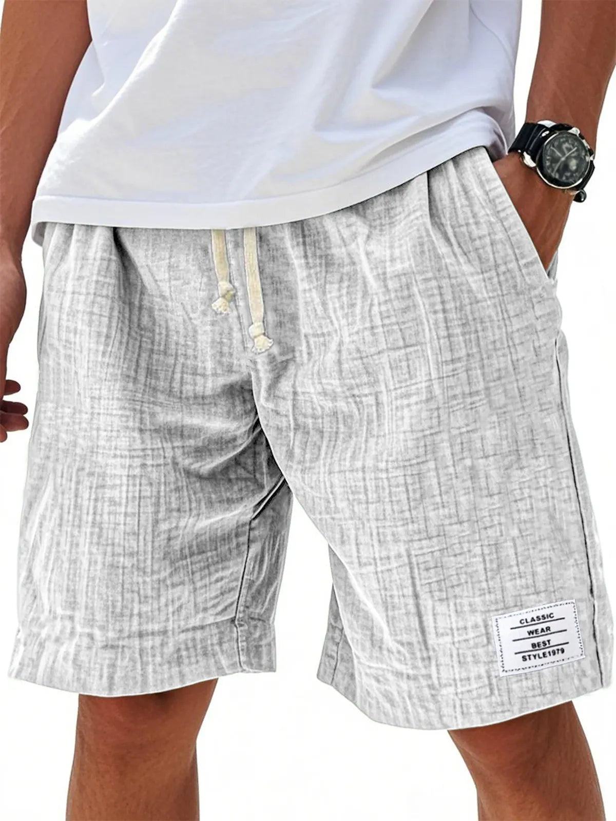 Men Can't Get Enough of These Buttery-Soft Embroidered Linen Shorts