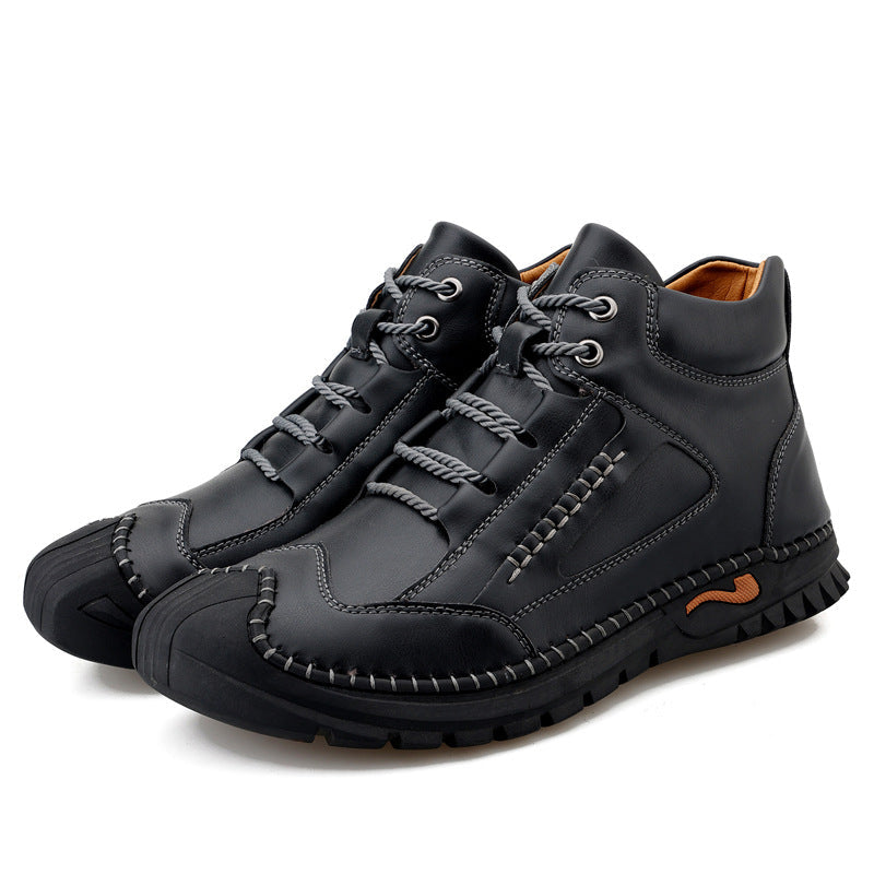 Stitched Hand-Sewn Cowhide Medical Shoes - Increase Muscle Relaxation