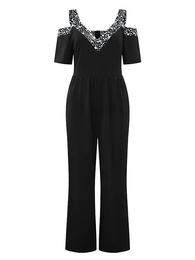 narrow waist jumpsuit with wide legs