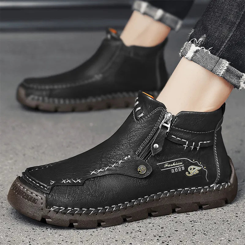 Men's Casual Handmade Leather Boots