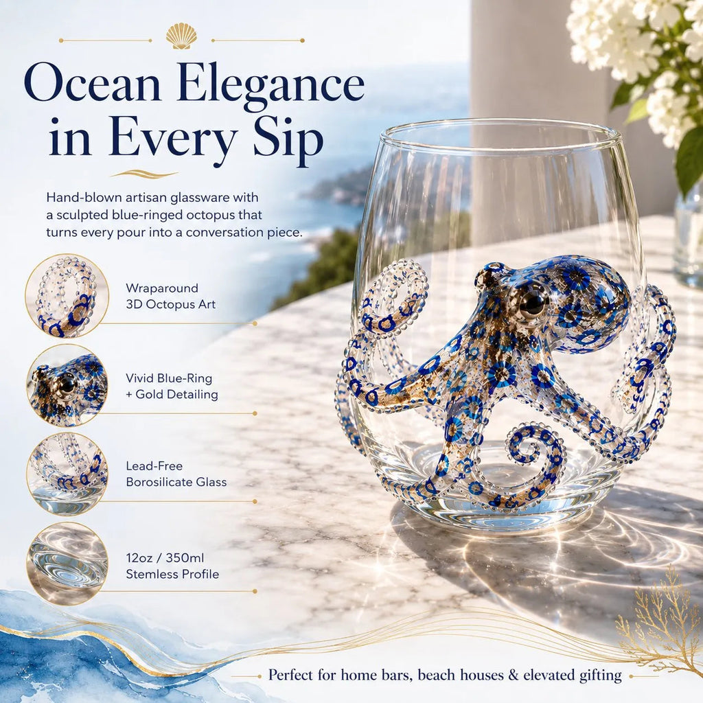 🔥 Last Day 49% OFF – 🌊 3D Ocean Animal Glassware Collection