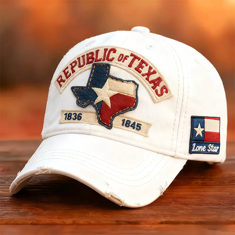 LAST DAY 49% OFF -Vintage Distressed Texas Republic Cap