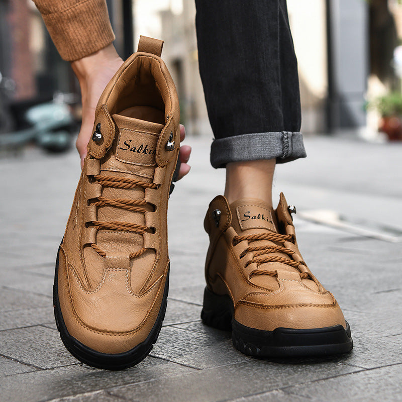 Men's Comfortable Wear-resistant Orthopedic Hand-sewn Leather Shoes