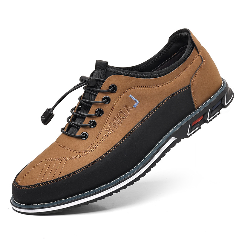 Men's Leather tendon sole, non-slip and wear-resistant casual shoes