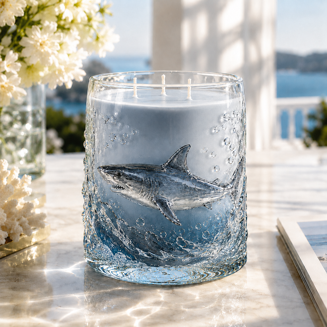 Ocean-inspired scented candles—crafted for moments of serenity