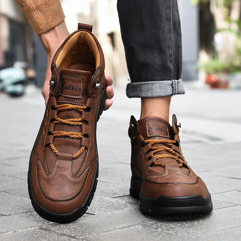 Men's Comfortable Wear-resistant Orthopedic Hand-sewn Leather Shoes