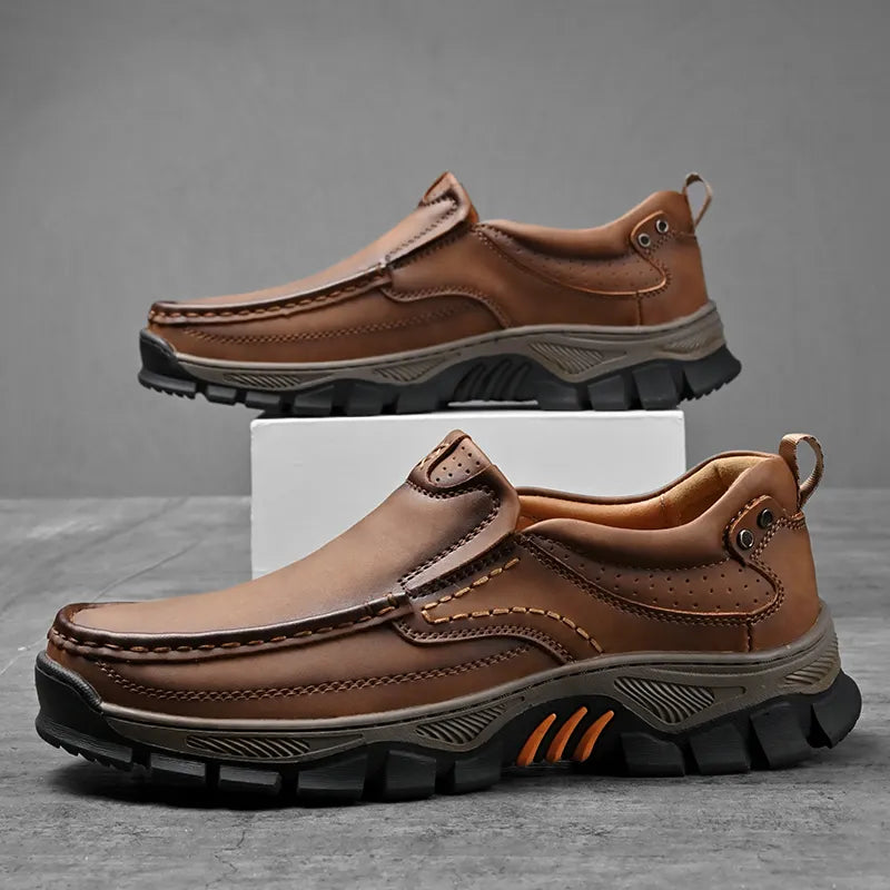 Men's Comfortable Casual Genuine Leather Slip On Loafers