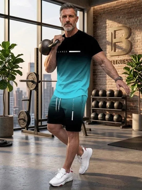 Men's Gradient Fitness Two-Piece Set