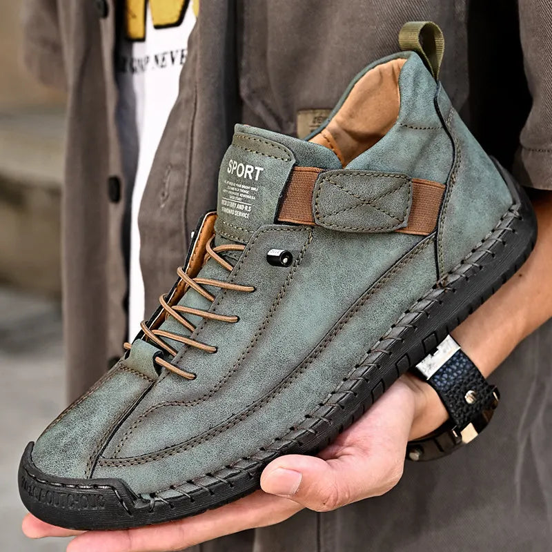 Men's Leather Mid-Top Martin Boots