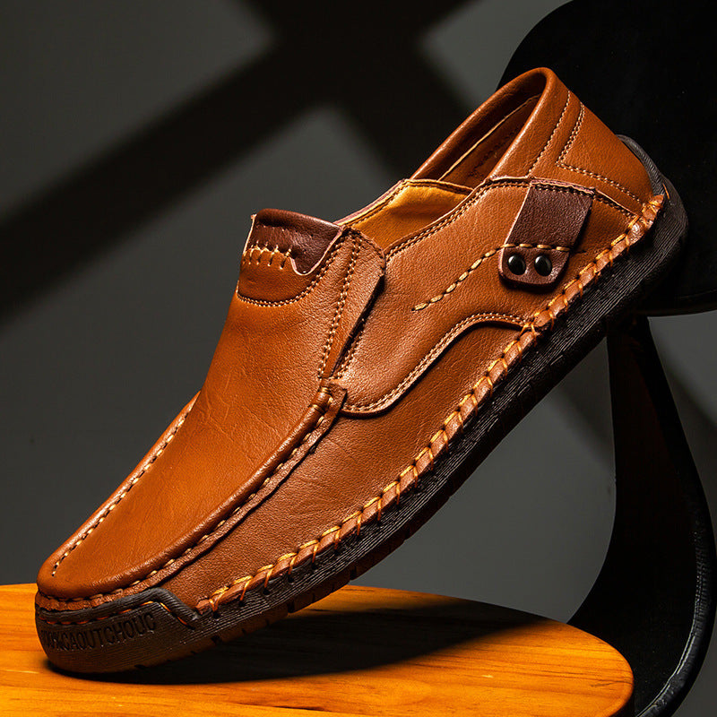 Men's Leather Causal Slip-On Loafers