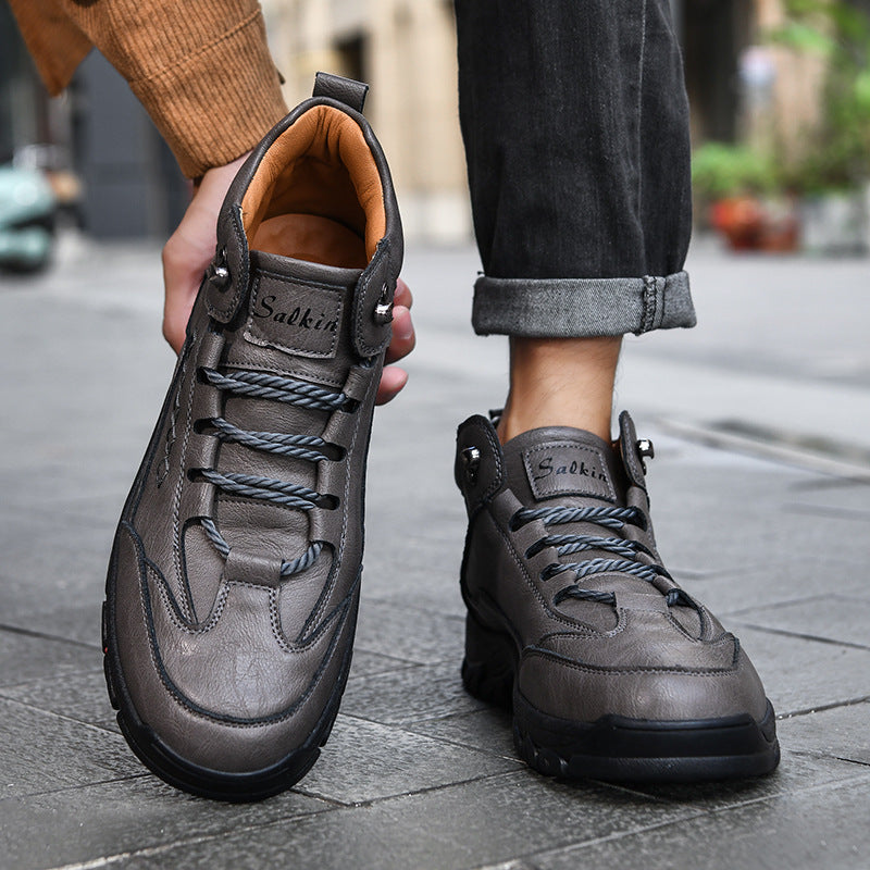 Men's Comfortable Wear-resistant Orthopedic Hand-sewn Leather Shoes