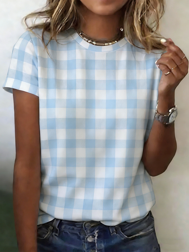 Casual Cotton Crew Neck T-Shirt