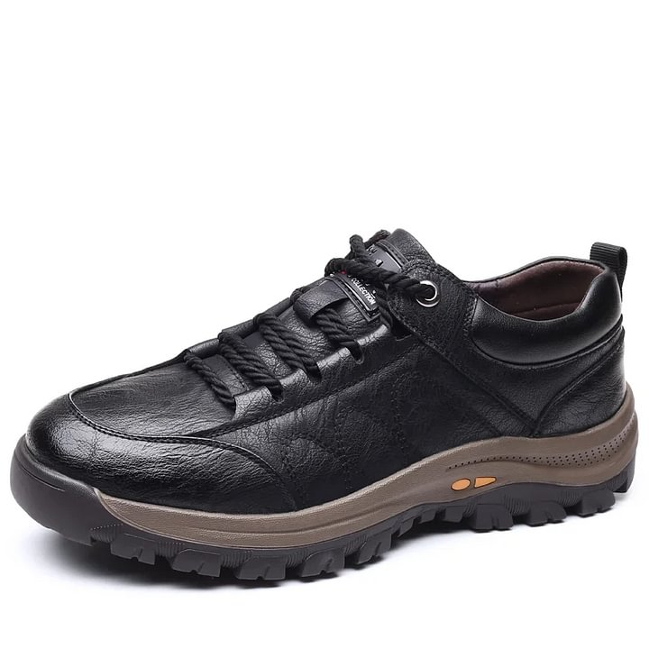 Men's non-slip outdoor leather British casual hiking shoes - Relieve Foot Pain