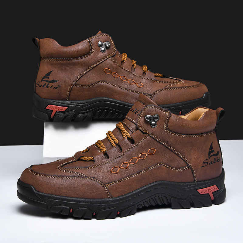 Men's Comfortable Wear-resistant Orthopedic Hand-sewn Leather Shoes