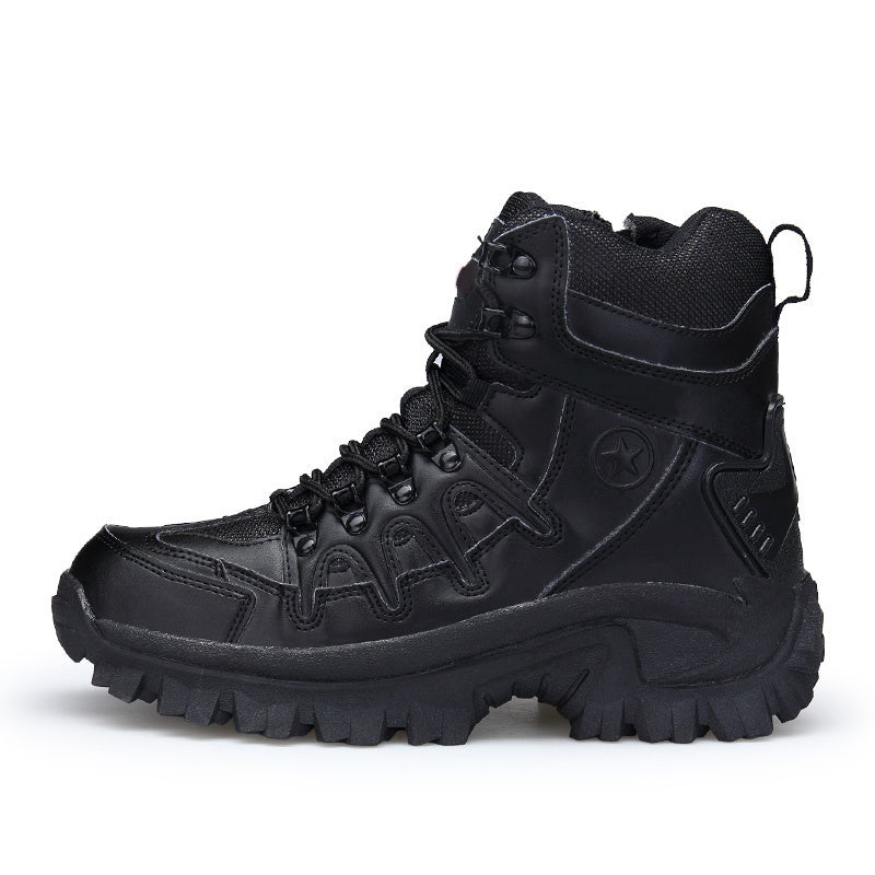 Men Military Combat Boots Waterproof Non-Slip Hiking Boots Anti-Puncture Work Boots