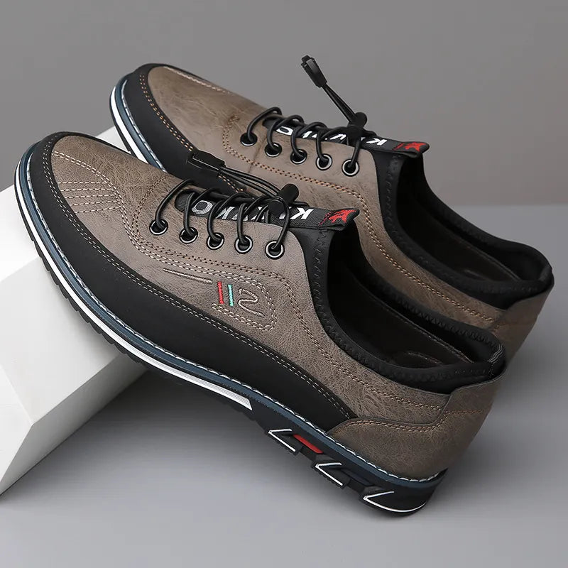 Genuine leather tendon sole non-slip wear-resistant fashionable men's shoes