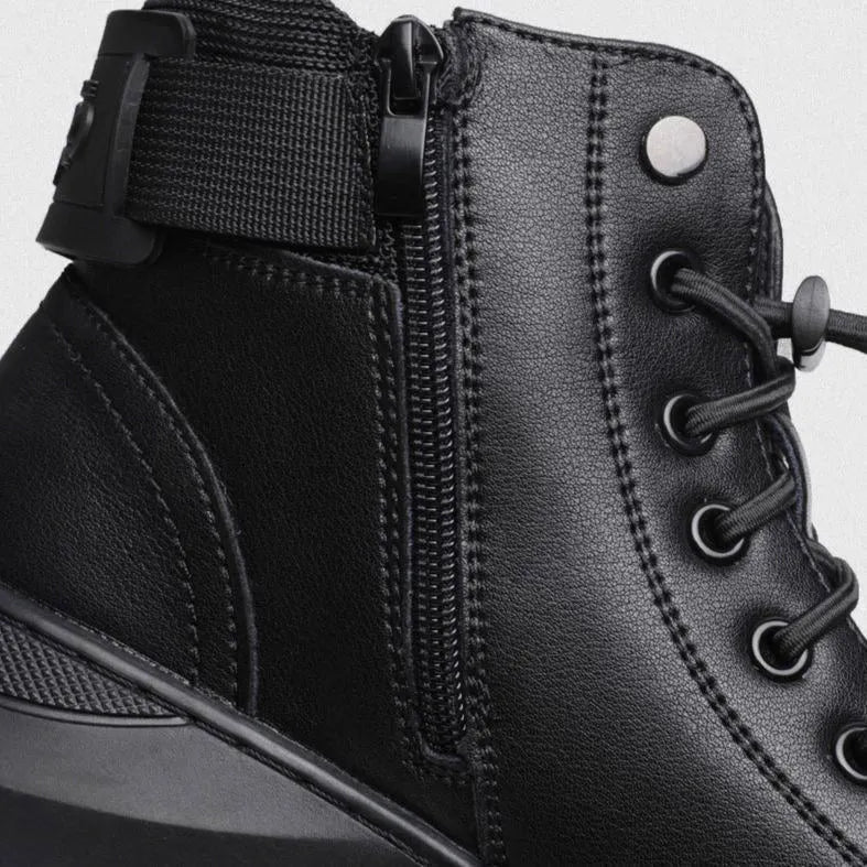 Men's Black Leather Solid Chelsea Boots