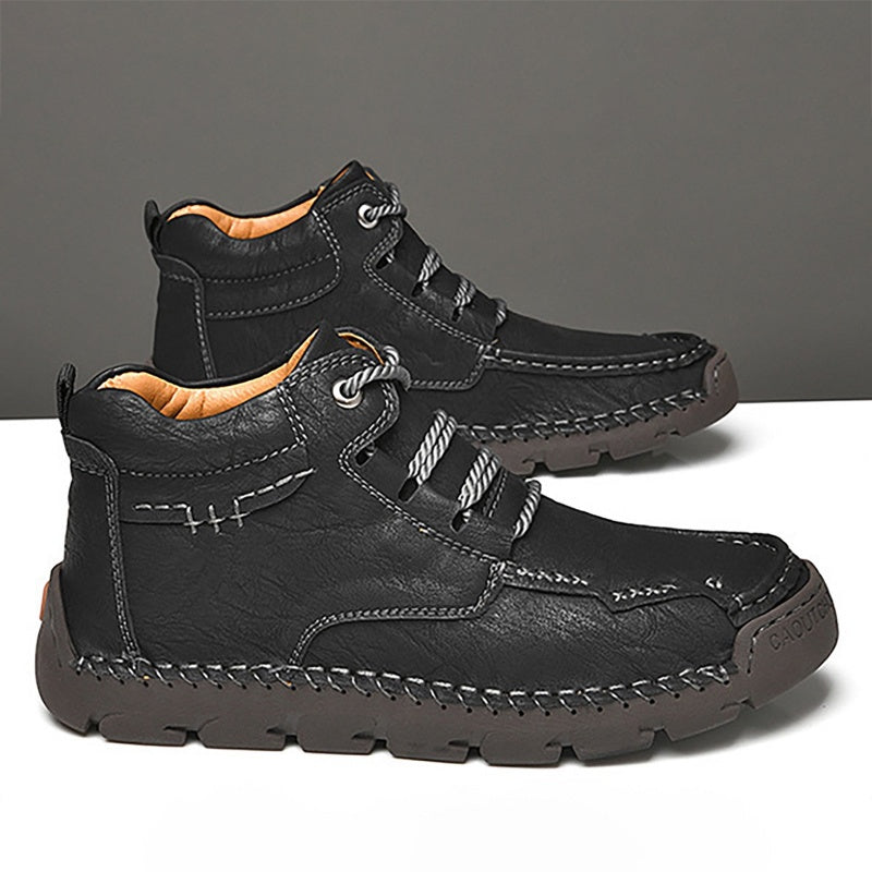 Men's Hand-Sewn Wear-Resistant Waterproof Cowhide Shoes