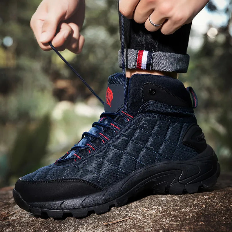 MEN'S HIGH TOP MILITARY BOOTS COMFORTABLE OUTDOOR HIKING SHOES