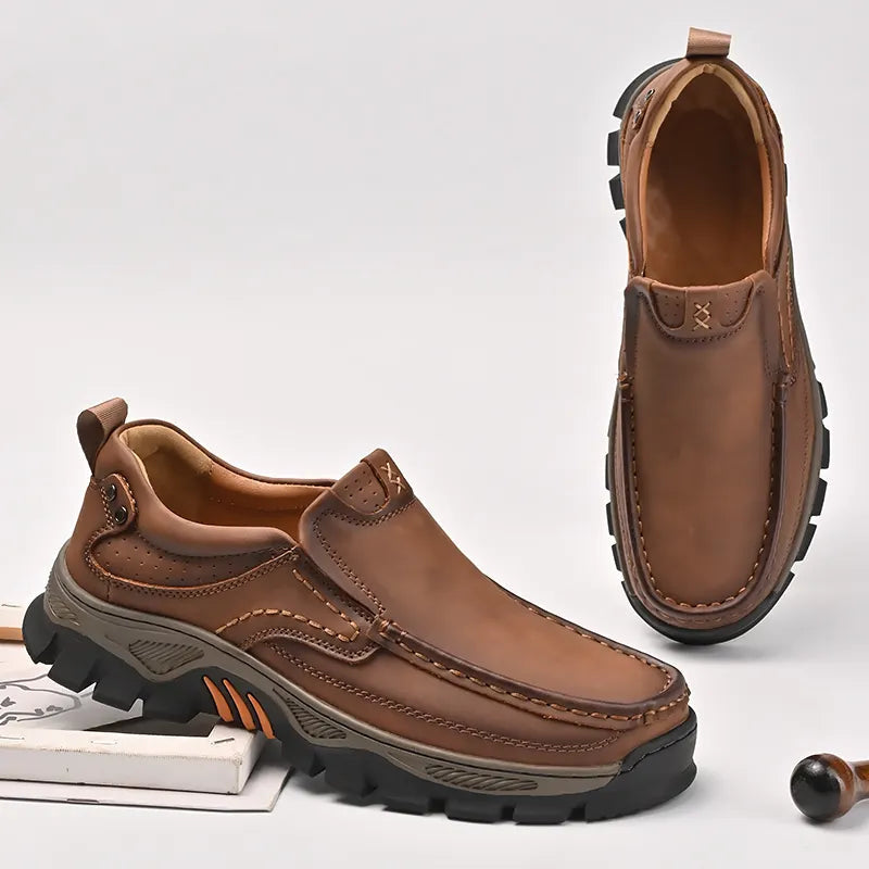 Men's Comfortable Casual Genuine Leather Slip On Loafers