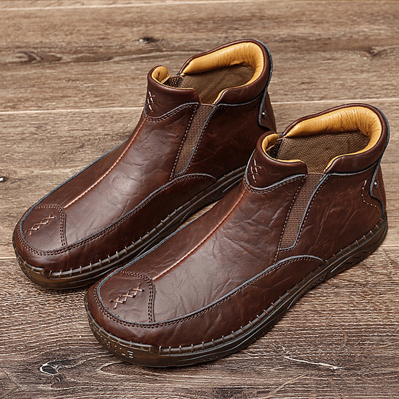 Men's Outdoor Casual Handmade Cowhide Boots