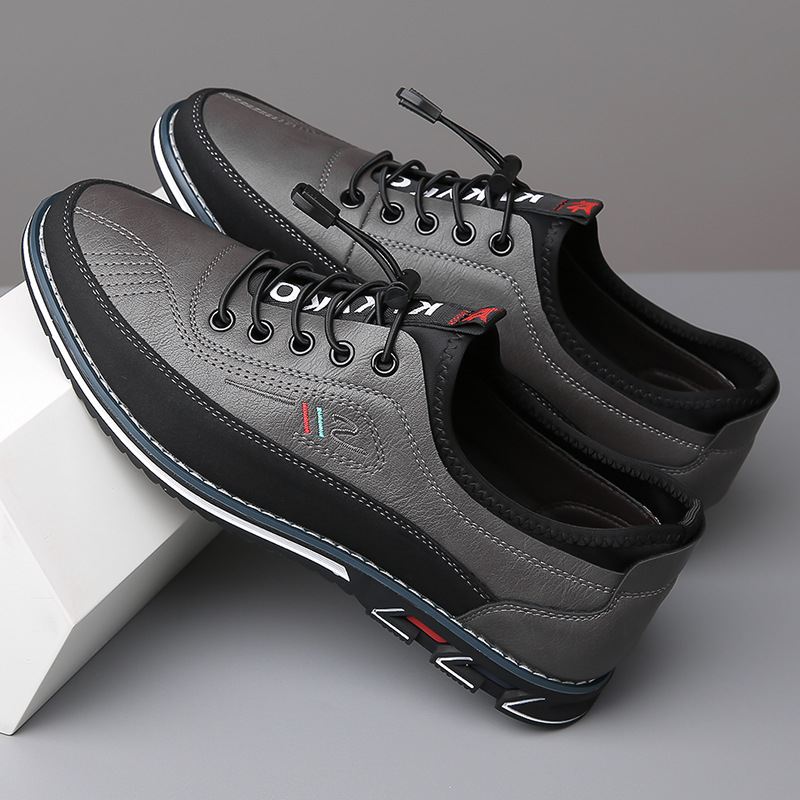 Genuine leather tendon sole non-slip wear-resistant fashionable men's shoes