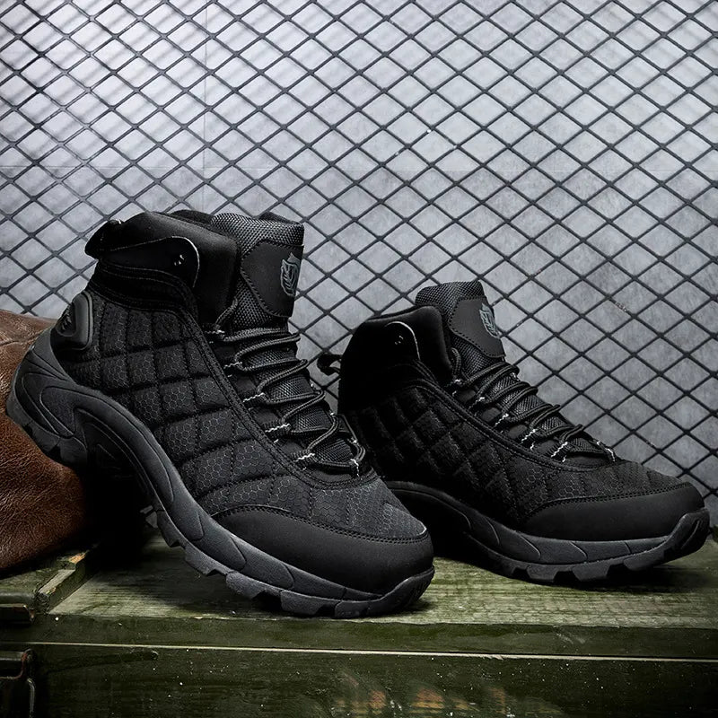 MEN'S HIGH TOP MILITARY BOOTS COMFORTABLE OUTDOOR HIKING SHOES