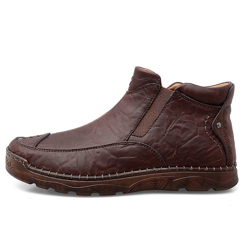 Men's Outdoor Casual Handmade Cowhide Boots