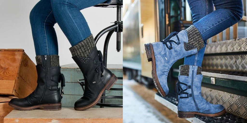 2022 WINTER WARM BACK LACE UP SNOW BOOTS
