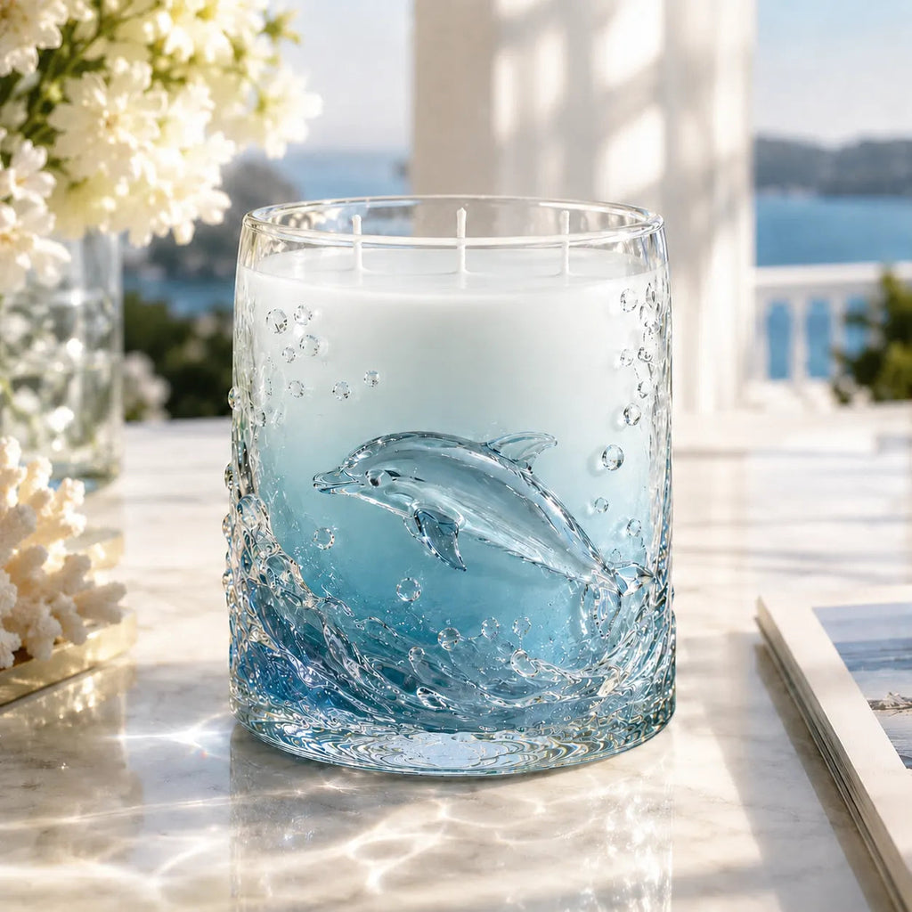 Ocean-inspired scented candles—crafted for moments of serenity