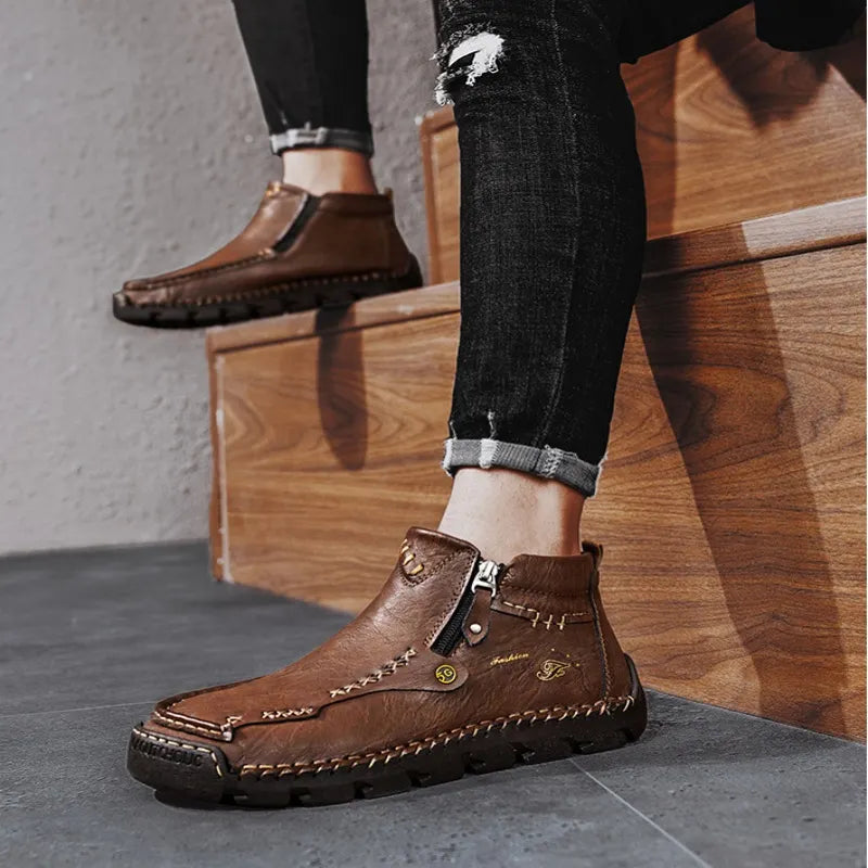Men's Casual Handmade Leather Boots