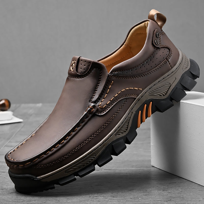 Men's Comfortable Casual Genuine Leather Slip On Loafers